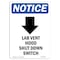 Signmission OSHA Sign, 10" H, Rigid Plastic, Lab Vent Hood Shut Sign With Symbol, Portrait, V-13928 OS-NS-P-710-V-13928 - alternate 1